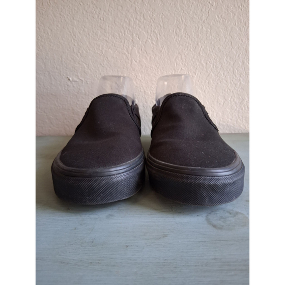 Men's Unisex EUC Vans Slip-On Sneakers Black sz.8 - Picture 3 of 11